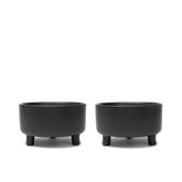 Waggo Uplift ceramic dog bowl set—large size, front view, steady feeding design.