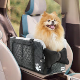 Wagjoy Center Console Seat buckle attachment secures the dog seat for a steadier ride.
