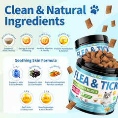 Wagmee Natural Cat Flea Chewables creamy center texture enhances palatability for picky eaters