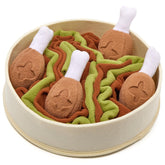 Wagorific snuffle toy with chick gravy bowl design promoting curious foraging play