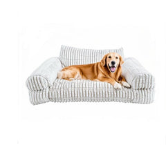 Wagsage cute couch 40-inch cream pet sofa for cozy naps
