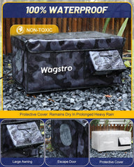 Wagstro escape-door cat shelter with monitoring-ready design for safety