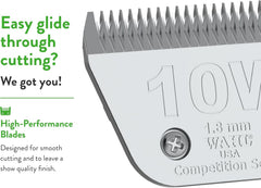 Wahl 2377-100 chrome finish closeup showing rust resistance.