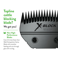 Wahl X-Block Ultimate blade tackling sheep fleece for clean, smooth sculpting