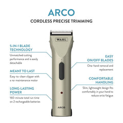 Wahl Arco 5-in-1 blade set offers versatile cutting lengths for precise trims.