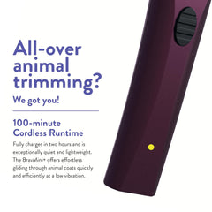 Wahl BravMini+ 5-position comb attachment for versatile coat lengths.