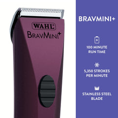 Wahl BravMini+ charging stand for convenient cordless grooming sessions.