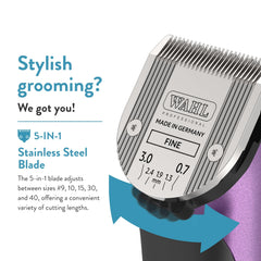 Wahl Bravura Pet clipper cordless use demonstrating freedom during grooming