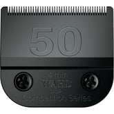 Wahl Professional Animal 50 Ultra Surgical blade close-up showing precision edge for show clipping.