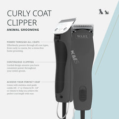 Wahl Pro Animal Curly Coat KM 2-Speed Pro Clipper close-up blades show durability