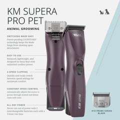 Wahl Pro Animal KM Supera LOCKGUARD technology enables smooth blade switching.