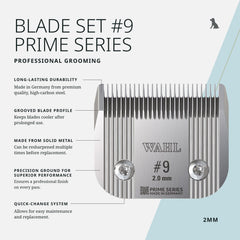 Wahl Pro Animal Prime Series blades fine-tooth detail enables precise trimming for pets.