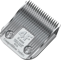 Wahl Professional Animal 4F blade closeup shows 5/16 inch cut for smooth grooming