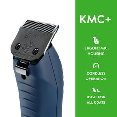 Wahl Professional Animal ergonomic housing in navy supports comfortable, extended grooming