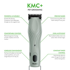 Wahl KMC+ detachable blade in sage enables quick trims