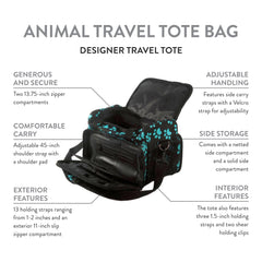 WAHL tote interior shows multiple pockets keeping brushes and shears organized.