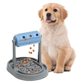 Wahliwahli upgraded adjustable slow feeder dog bowl with adjustable height supports paced feeding.