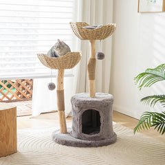 WAIDOBE cat tree large-cat perch top baskets for lounging