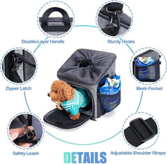 Wakytu dog bike basket escape-proof design with safety buckle and locking zipper