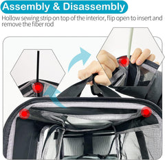 Wakytu dog carrier leather tag lets you edit ID for quick identification.