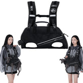 Wakytu dog lift harness front view with padded straps for comfort