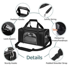 Wakytu padded shoulder strap provides comfortable carrying during travel.