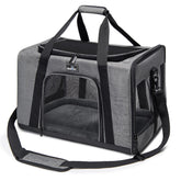 Wakytu pet carrier folded compactly for easy storage during travel