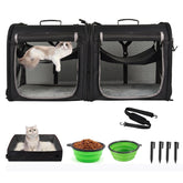 Wakytu portable 2-in-1 pet carrier collapsible for quick travel setup