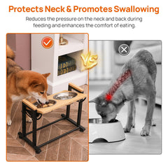 Walnest black metal frame with non-slip feet protects floors
