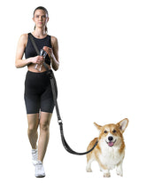 WANFIRE Hands Free Dog Leash crossbody wear enables hands-free walking and control.