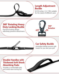WANFIRE Hands Free Dog Leash waist belt in action enables comfortable jogging.