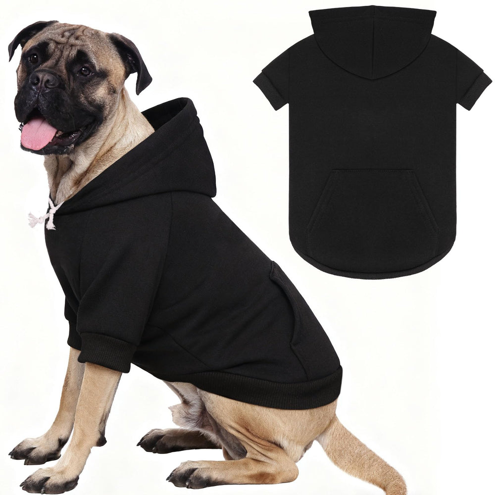 Waoduld 5XL dog sweater hoodie front view showing cozy fleece warmth for chilly walks