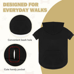 Waoduld 5XL dog sweater hoodie pocket view illustrates handy storage