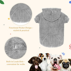 Waoduld dog hoodie hood down worn for casual daily wear
