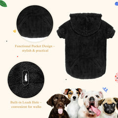 Waoduld dog sweater leash hole detail for easy walks