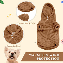 Waoduld polar fleece dog sweater double-sided emphasizes soft warmth and breathable comfort.