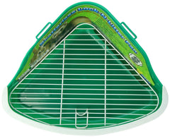 Ware Manufacturing guard-detail with wire-floor prevents litter tracking in cages.