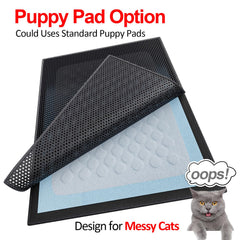 Waretary cat litter mat honeycomb top close-up showing 10 mm holes.