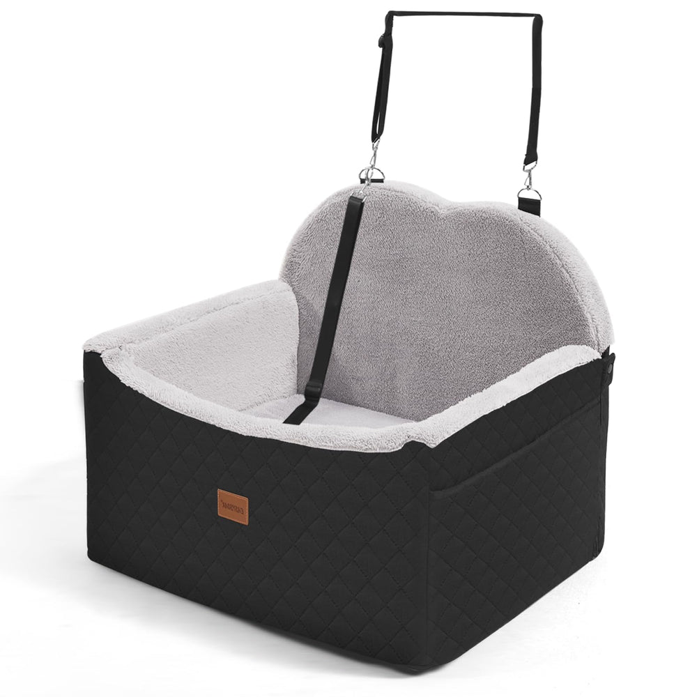 WarmInsula dog car seat front view with compact booster for small dogs