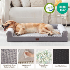 Warmrest rose-pattern velvet surface feels soft and soothing for pets
