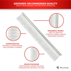 Warren London Cat DeMatter Pro Max 9-inch wide design enables faster grooming.