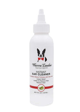 Warren London Instant Ear Cleaner bottle pour demonstrates gentle ear cleaning for pets.
