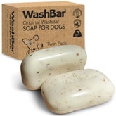 WashBar dog shampoo bar twin pack offers plastic-free cleansing.