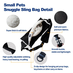 WATFOON extra-wide straps distribute weight for comfortable, hands-free pet transport.