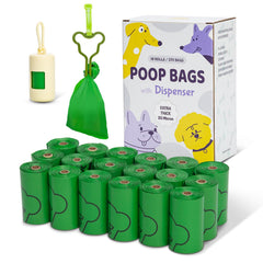 Watreeco 270-count scented poop bags rolls with dispenser for convenient cleanup on walks.