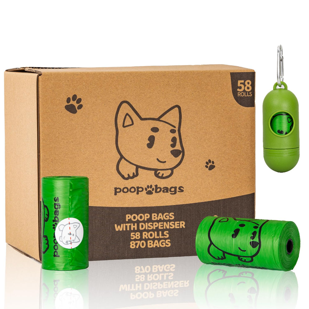 Watreeco poop bags roll dispenser in use for easy on-the-go waste pickup.