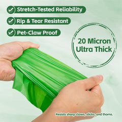 Watreeco tear-resistant 9x13 inch bags stay sturdy during busy dog outings.