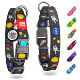 WAUDOG nylon dog collar adjustable fit supports any dog size.