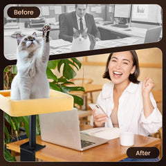 Wavetoka Cat Desk Bed breathable summer side keeps cats cool