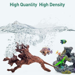 WDEFUN driftwood aquarium decor 9inch-nodular highlights textures for engaging tank scapes.